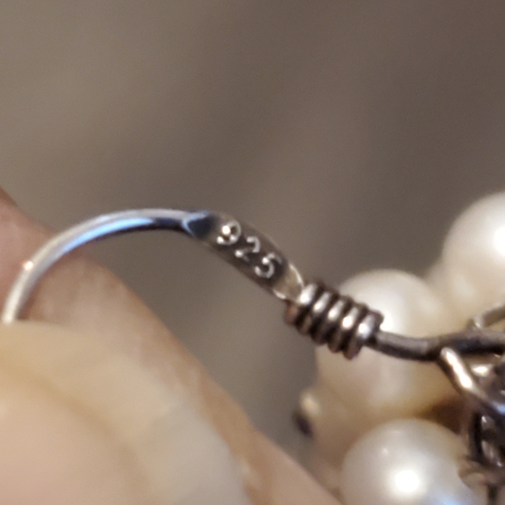 Cluster of Pearl Earrings - Picture 3 of 3